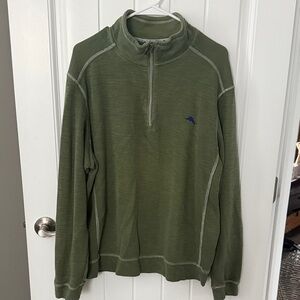 Men’s Tommy Bahama Olive Zip-Up Sweater